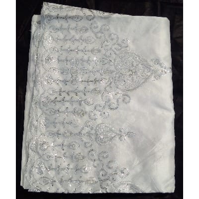 Embroidered & Bedazzled Indian Lace George with Blouse - 7 Yards