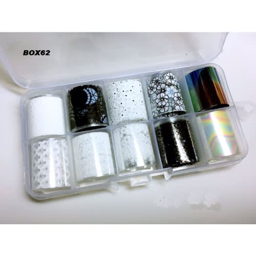 Box62 Elegant Nail Art Designer & Pattern Transfer Foil