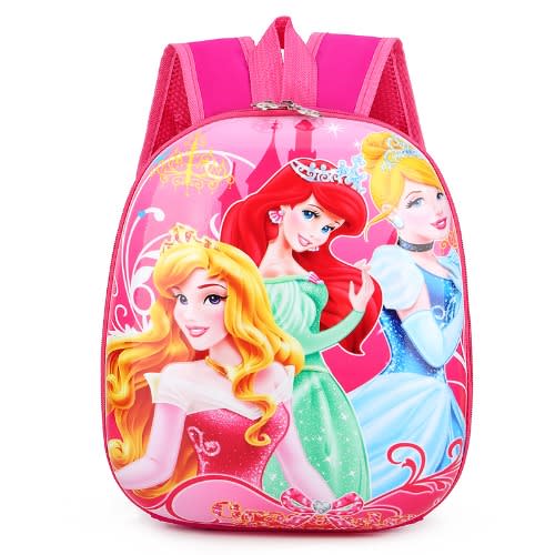 Princess  Hard Shell Kids Kindergarten School Bag Backpack -small-12inches - Pink