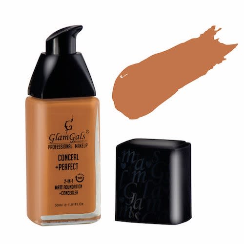 GlamGals Conceal + Perfect 2 In 1 Matte Foundation + Concealer - Tan