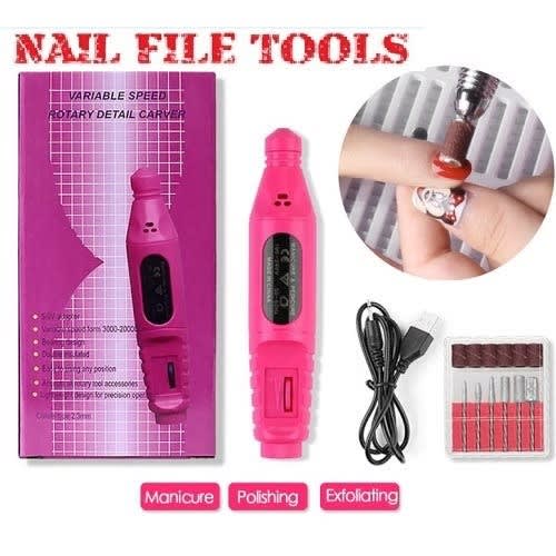 Cuticle Remover Electric Nail Drill Bit Manicure Polishing Tool - 6pc Set