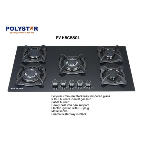 5 Burner Gas Hob - Pv-hbg5801