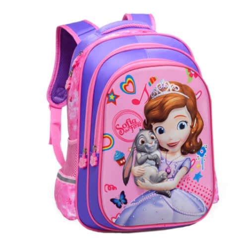 Sofia 3d School Bag Backpack-l-42cm; M- 38cm; S-36cm - Purple