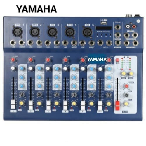 7 Channels Live Mixer With Usb, Built-in Digital Delay Echo Effect Processor And Remote
