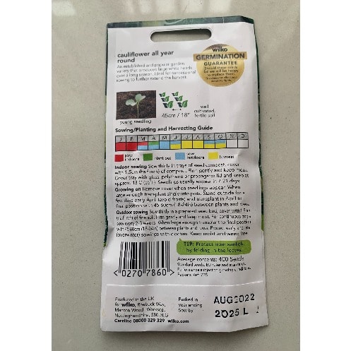 Cauliflower Seeds - 400seeds