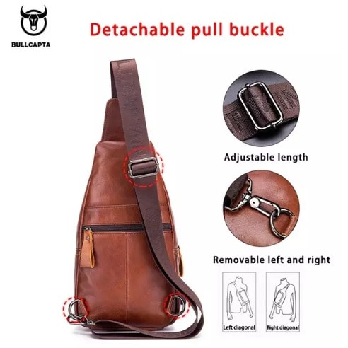 Bullcaptain Leather Crossbody Bag