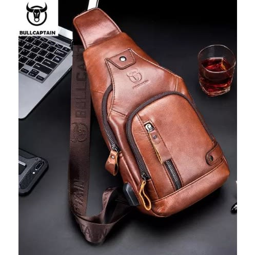 Bullcaptain Leather Crossbody Bag