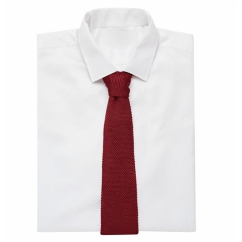 Men's Knitted Long Tie  - Wine