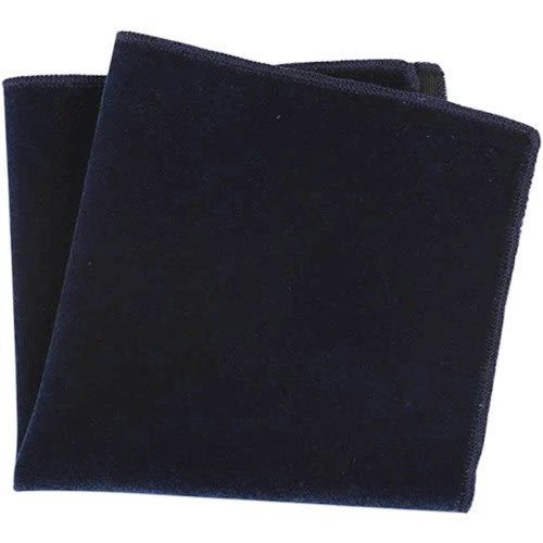 Velvet Bowtie With Cufflinks And Pocket Square  - Black