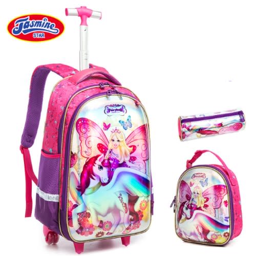 Fairy Princess  Trolley School Bag - 3 In 1 Big Set