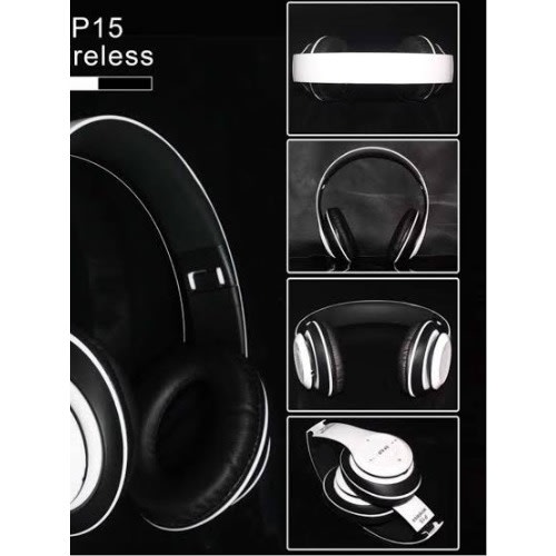 P15 Foldable Wireless Headphones - White