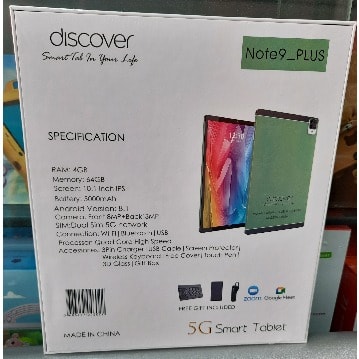 Discover Note 9 Plus -10.1" -64GB ROM- 4GB RAM - Dual Sim+ Black Wireless Keyboard