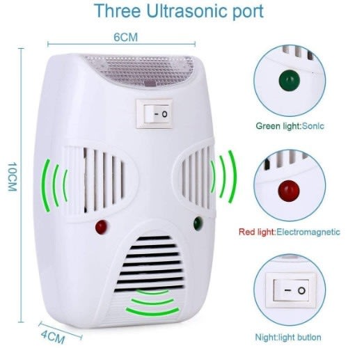 Electromagnetic Pest Repelling Aid Ultrasonic Riooex Ouad