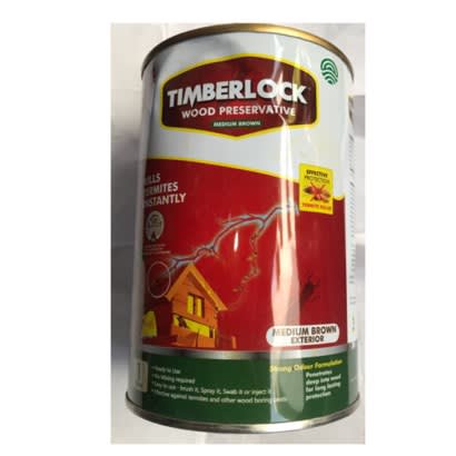 Timber Lock Wood Preservative - Medium Brown -  1L