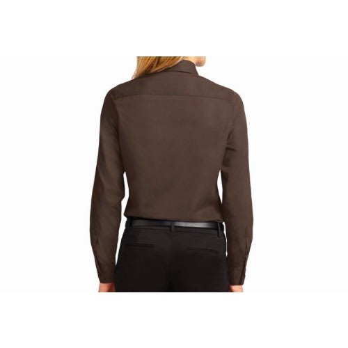 Ladies Formal Dress Shirt - Brown