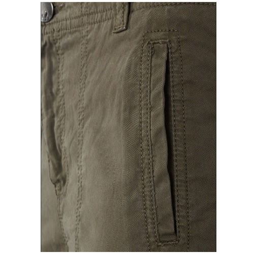 Ladies Turn Up Cuff Chino Trouser - Hunger  Green