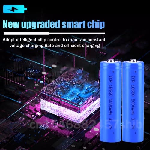 Lithium Rechargeable Battery For Toy Fan Led Flashlight Watch & Clocks - 2PCS 18650 3.7v 5800mah