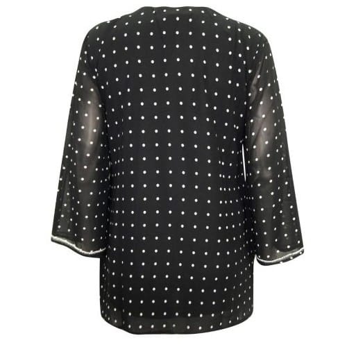 Embellished Spotted Chiffon Tunic