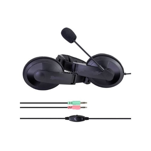 Adjustable Headset With Microphone 3.5mm Plug For Gaming, Pc/laptop