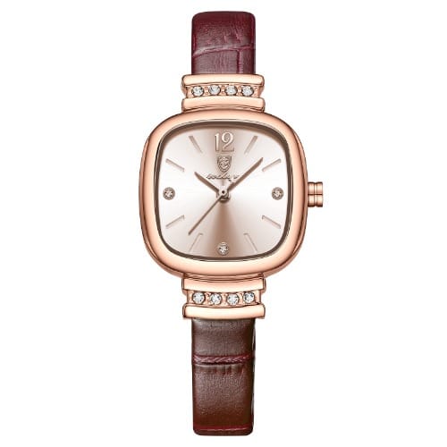 Trendy Ladies Leather Wristwatch