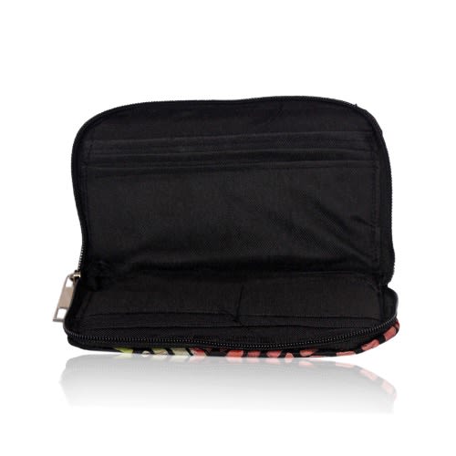 Women's Print Adire Two Fold  Long Zipper Wallet