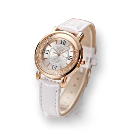 Women's Simple Leather Strap Watch - White