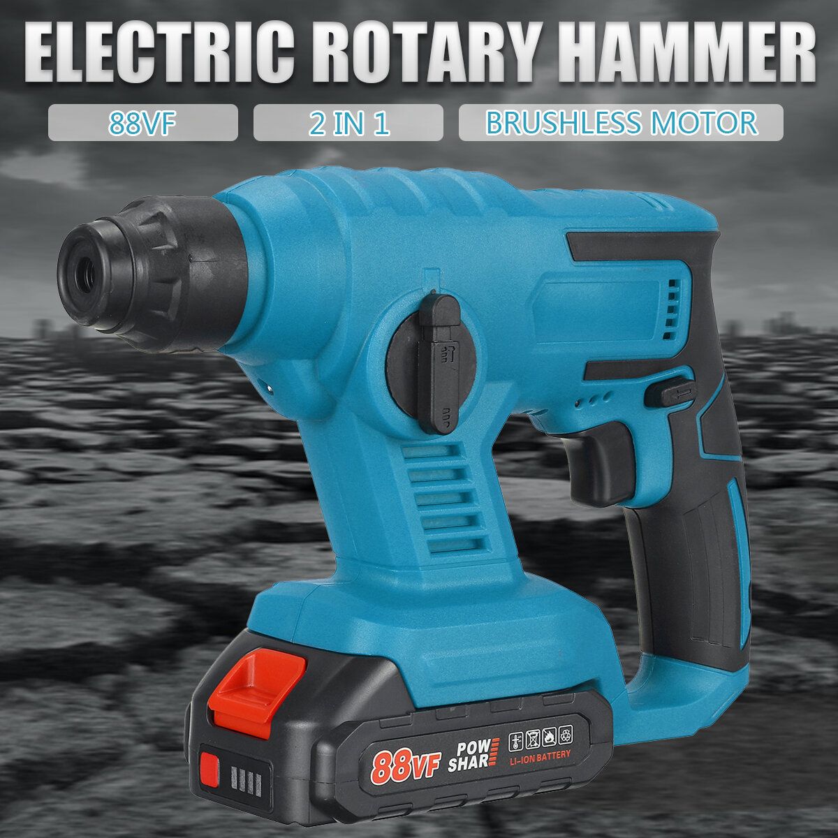 88VF 1800rpm Cordless Brushless Rotary Hammer Drill Fit