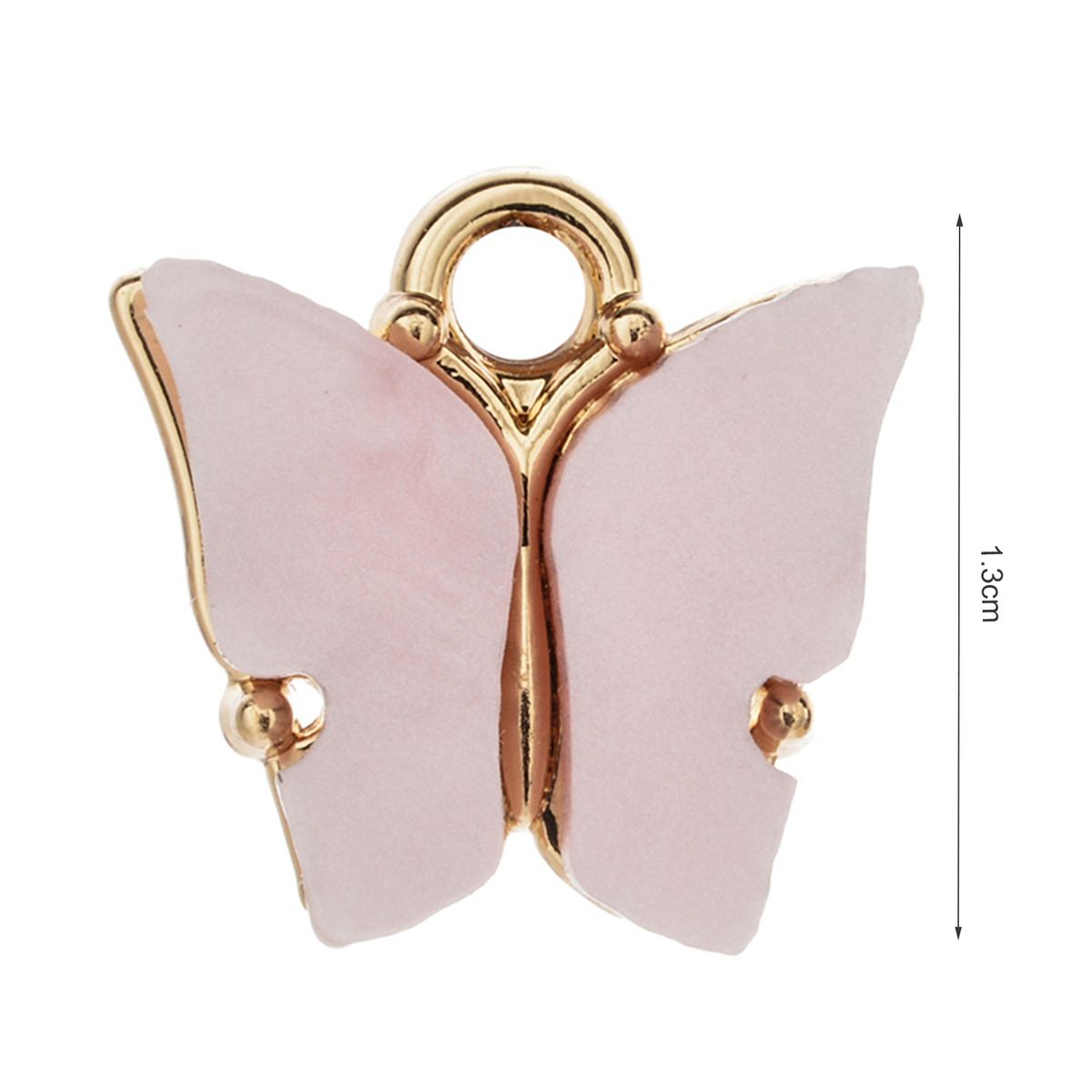 5Pcs Pendant Butterfly Shape DIY Making Copper Fashion-White