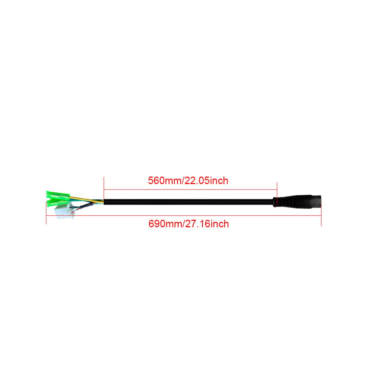 Ebike 9Pin Motor Male Extension Cable Conversion Cable Waterproof