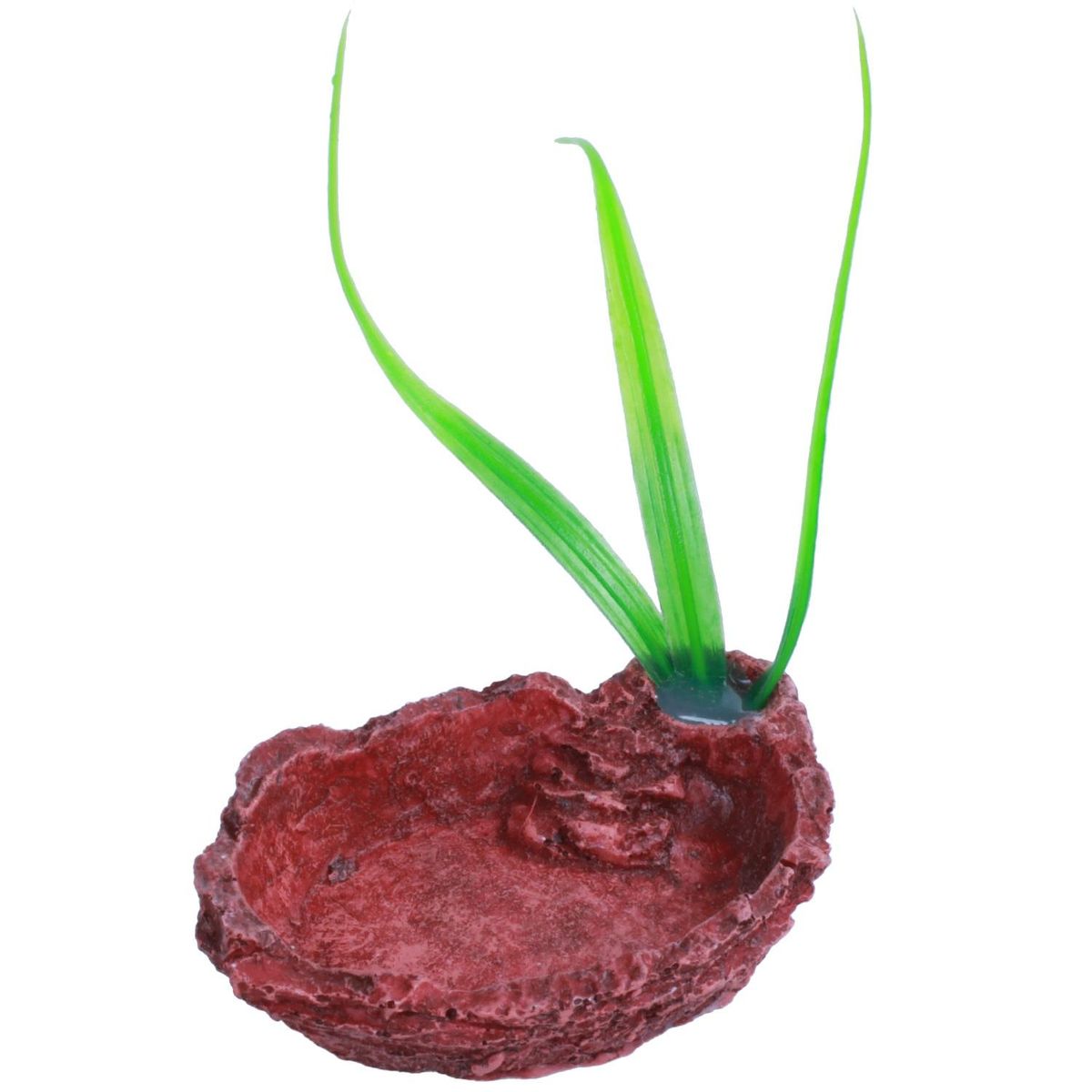 Brick Red Oval Shaped Resin Tank Reptiles Dish Bowl with