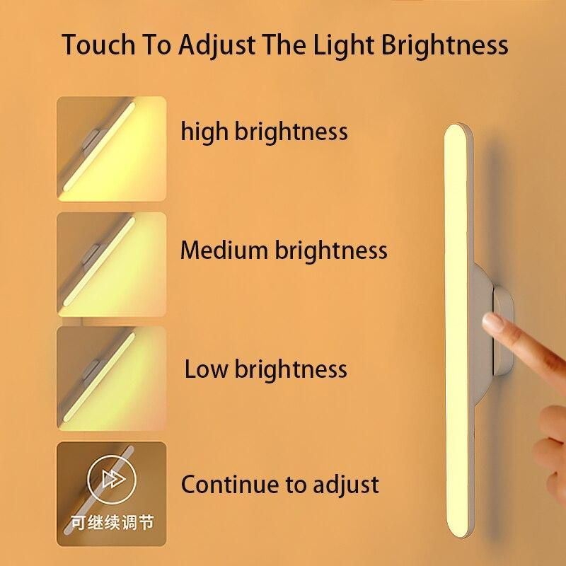 14 LEDs Cabinet Light Touch To Adjust Ligth Cupboard Wardrobe Bed Lamp LED Under Cabinet Night Light For Closet Stairs Kitchen