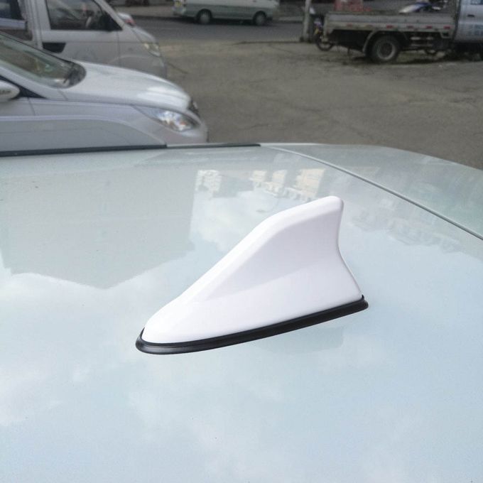 Shark Fin Antenna Universal Car Decoration AM FM Radio Signal White