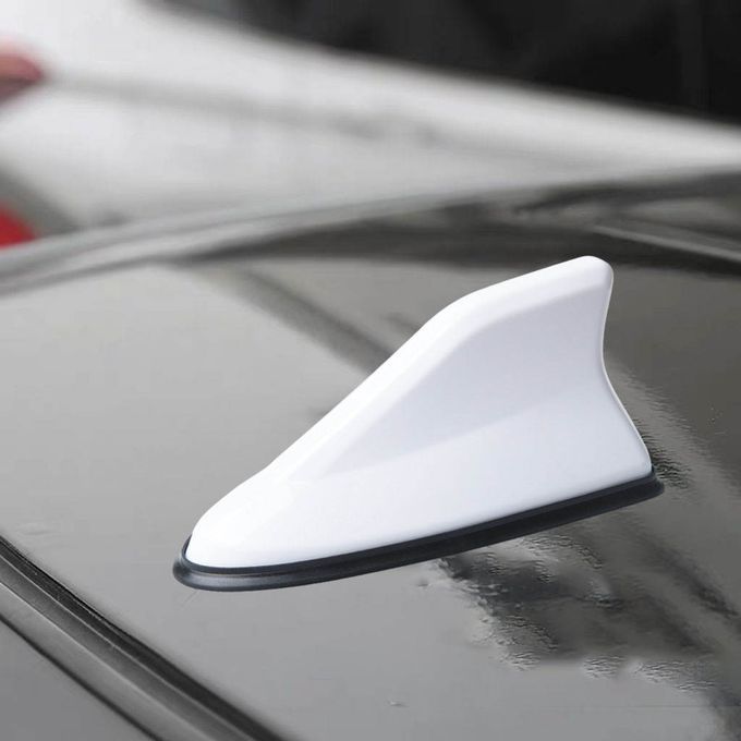 Shark Fin Antenna Universal Car Decoration AM FM Radio Signal White
