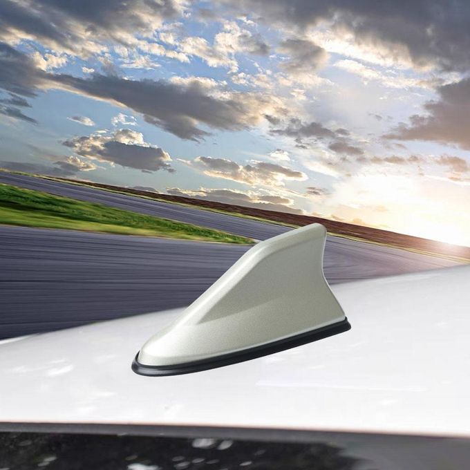 Shark Fin Antenna Universal Car Replacement With Adhesive Base Gold