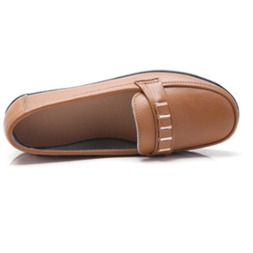 Ladies Fifth Loafers Platform Casual Loafers - Fifth Brown