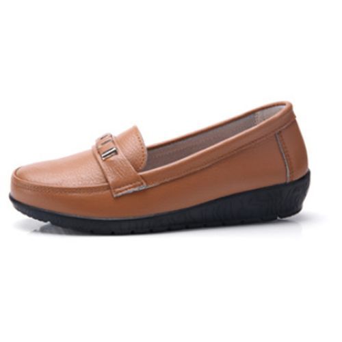 Ladies Fifth Loafers Platform Casual Loafers - Fifth Brown