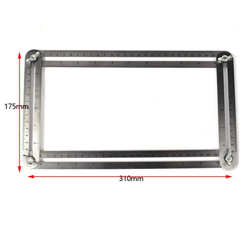 Multifunctional Folding Ruler Plastic / Stainless Steel Movable Four Folding Ruler Multi Angle Ruler For Profiled Measurement Stainless Steel