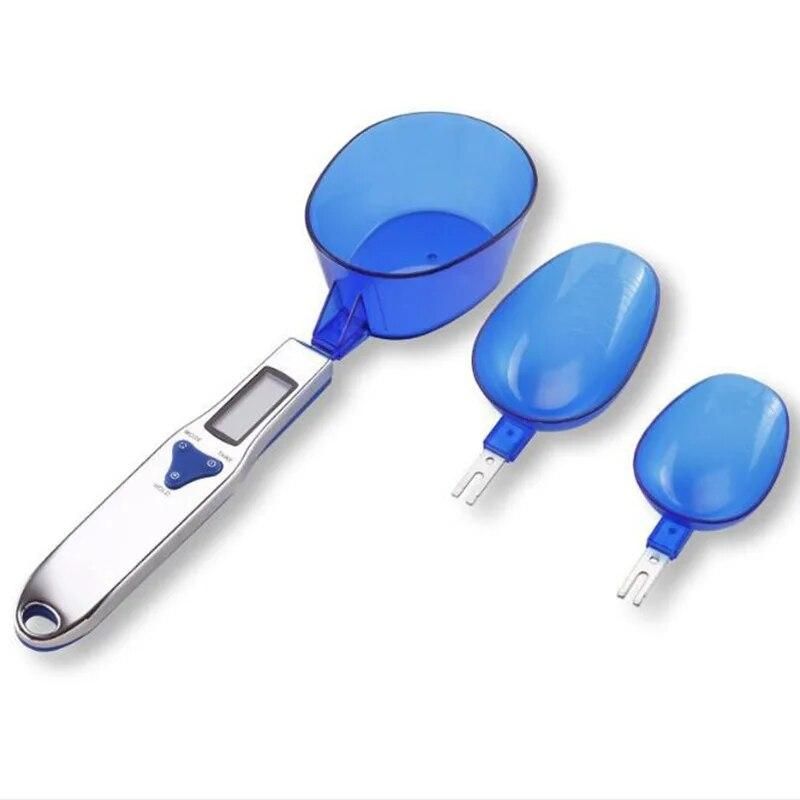 Digital Scale Spoon LCD Display Kitchen Spoon Scale 500g/0.1g Electronic Measuring Spoon Scales with 3 Detachable Weighing Spoon