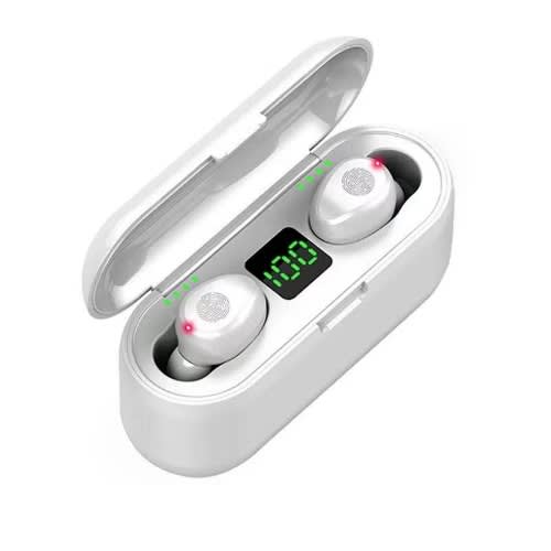 F9 Bluetooth Wireless Earphones Fingerprint Touch With 2000mah Powerbox