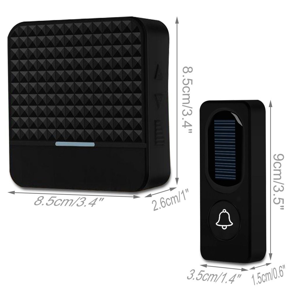 Solar Powered Waterproof Wireless DoorBell No Battery Plug S