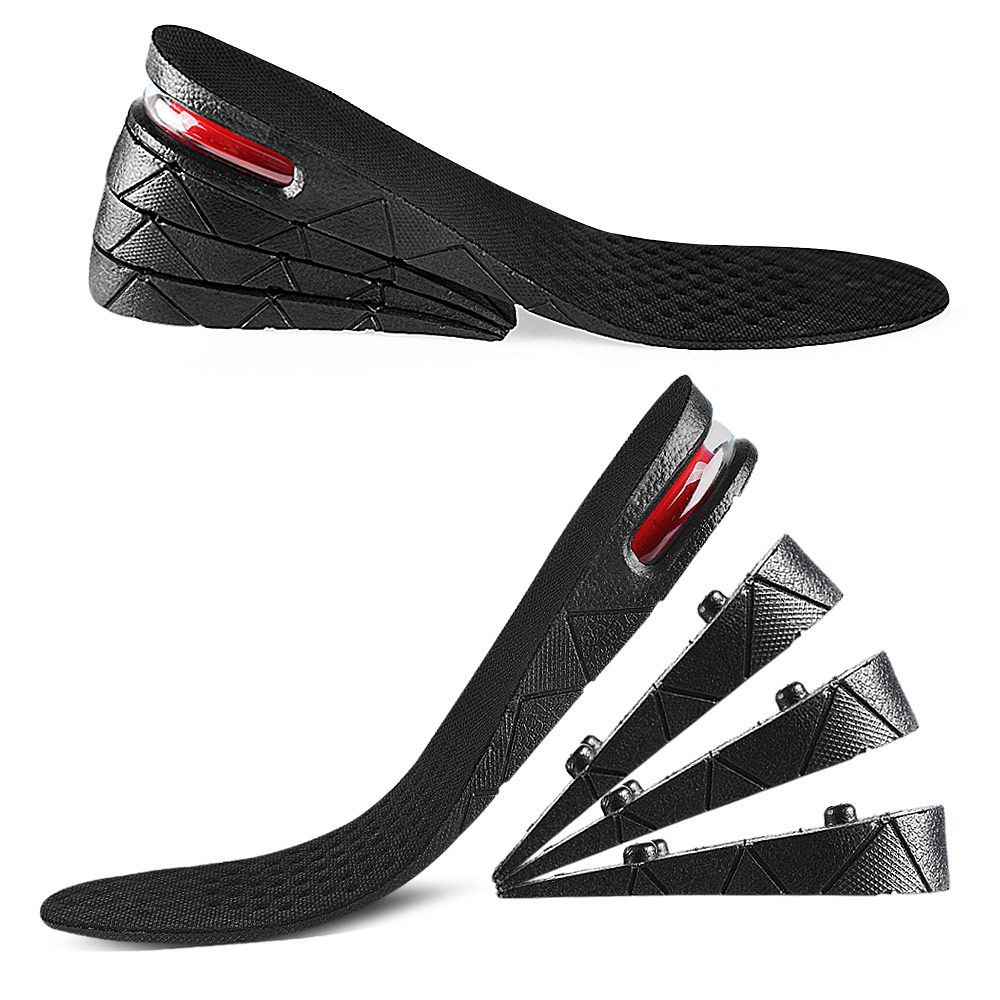 Height Increase Insoles 4-Layer Heel Insert With Air Cushion For Variable