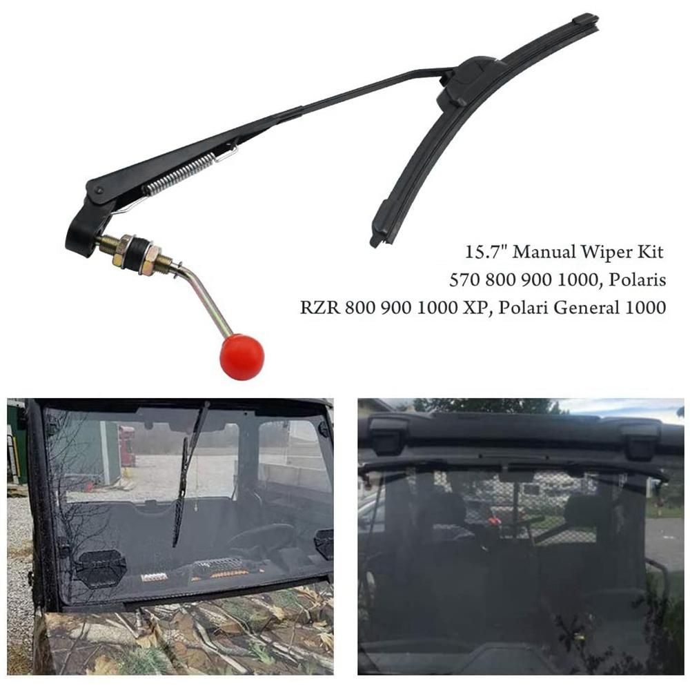 350X400MM Manual UTV Windshield Wiper 15.7 Inch Wiper Kit