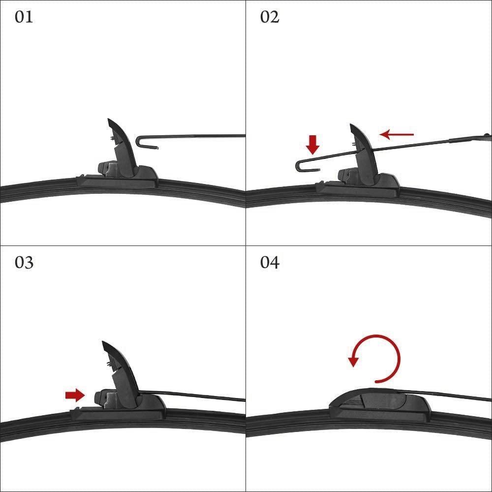 350X400MM Manual UTV Windshield Wiper 15.7 Inch Wiper Kit