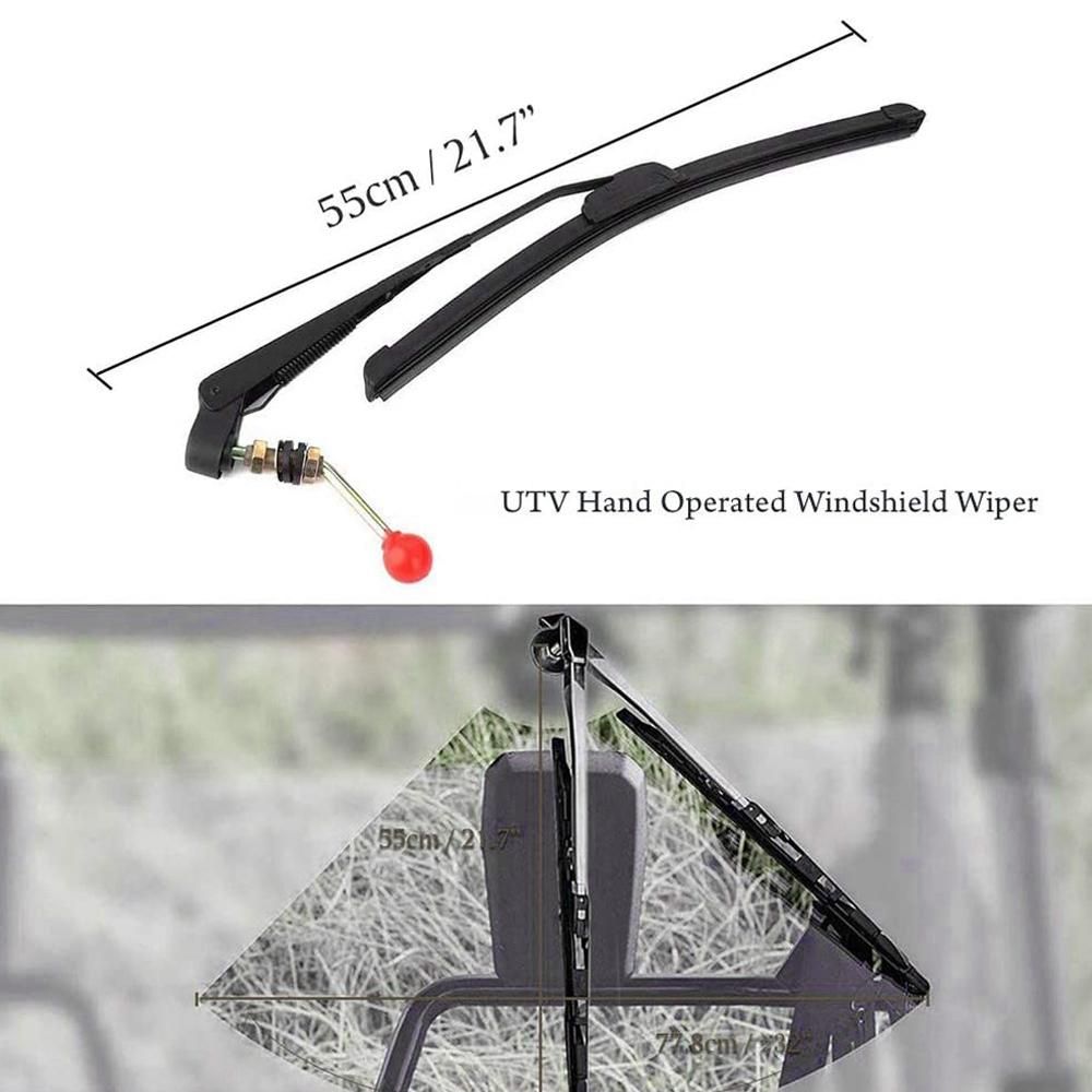 350X400MM Manual UTV Windshield Wiper 15.7 Inch Wiper Kit