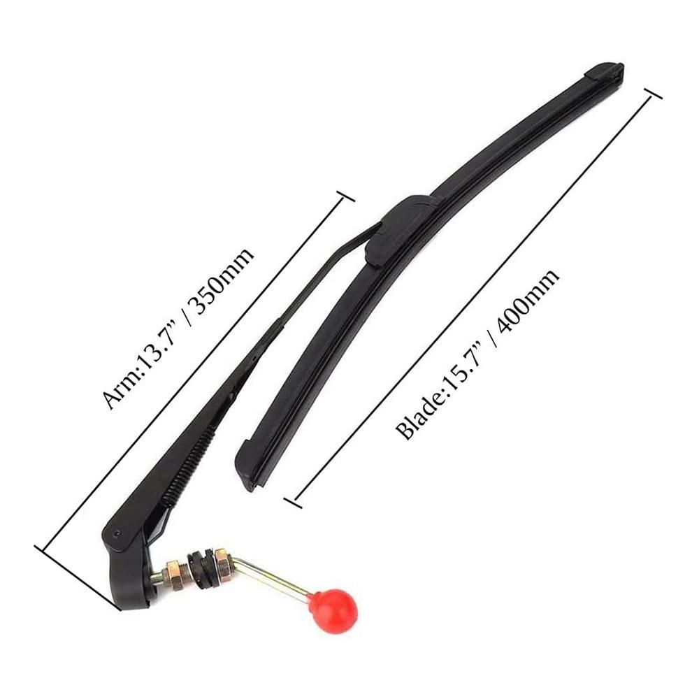 350X400MM Manual UTV Windshield Wiper 15.7 Inch Wiper Kit