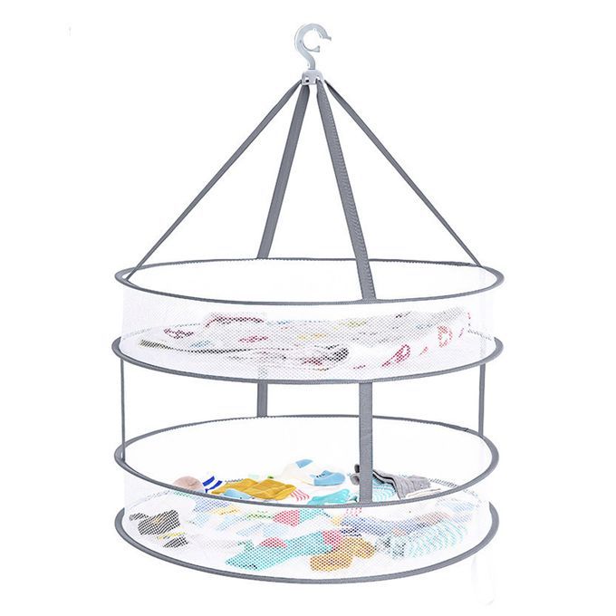 2 Layers Mesh Clothes Hanging Dryer Collapsible Sweater