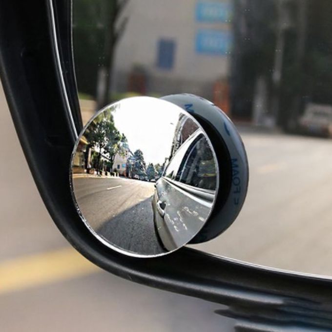 Auto Rearview Mirror HD Borderless Small Circular Blind Spot Silver