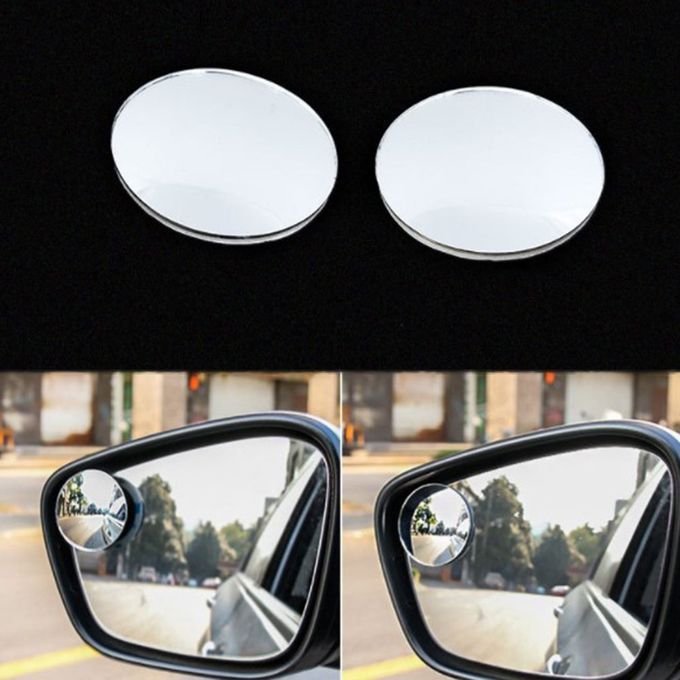 Auto Rearview Mirror HD Borderless Small Circular Blind Spot Silver