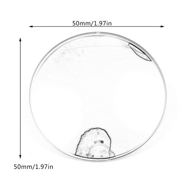 Auto Rearview Mirror HD Borderless Small Circular Blind Spot Silver