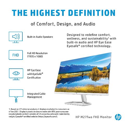 M27fwa (27" ) FHD IPS Monitor (White) With Audio